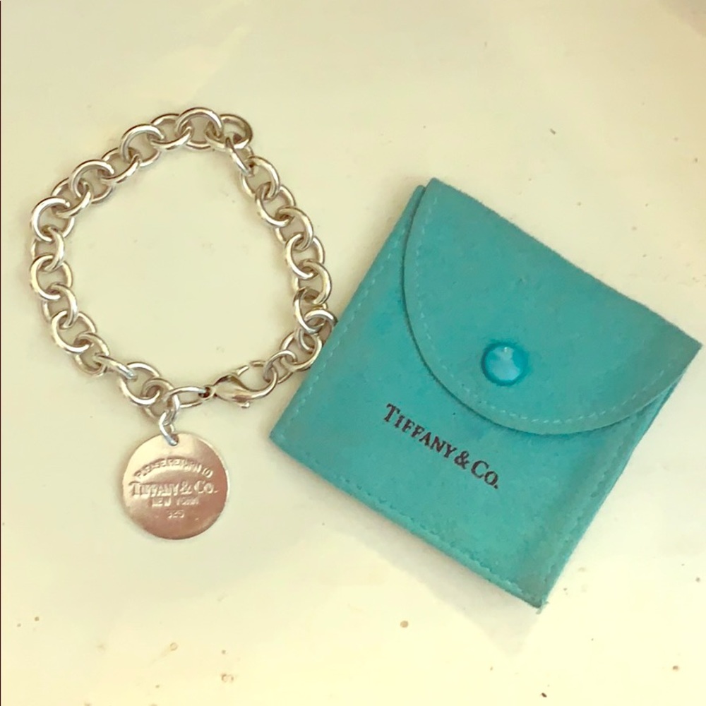 Sterling Return to Tiffany Round Tag Bracelet